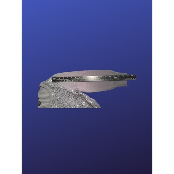 STYLE & CO. Cropped Cardigan Sweater, GRAY Sequin, Women’s SMALL, EUC - Picture 5 of 8